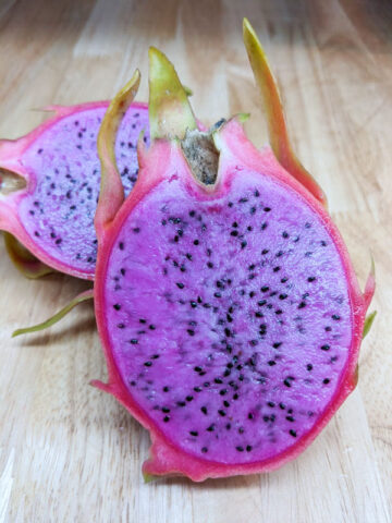 Alternative view of Dark Star Dragon Fruit Plant (hylocereus guatemalensis x undetus)